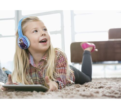 eKids Frozen 2 Ασύρματα Ακουστικά με ασφαλή μέγιστη ένταση ήχου για παιδιά και εφήβους (FR-B36VM) (Γαλάζιο/Λευκό)