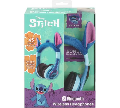 eKids Disney Stitch Ασύρματα Ακουστικά με ασφαλή μέγιστη ένταση ήχου για παιδιά και εφήβους (SH-B52) (Μπλε/Γαλάζιο)
