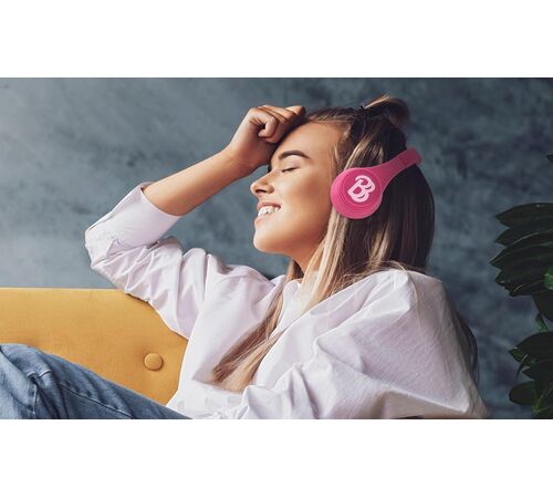eKids Mattel Barbie Ασύρματα Ακουστικά με ασφαλή μέγιστη ένταση ήχου για παιδιά και εφήβους (MI-B52BE) (Ροζ)