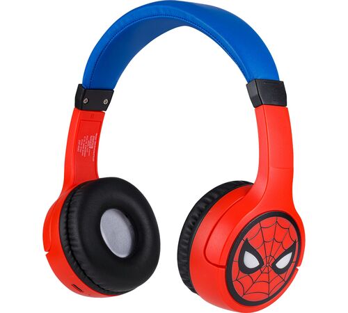 eKids Marvel Spiderman Ασύρματα Ακουστικά με ασφαλή μέγιστη ένταση ήχου για παιδιά και εφήβους (SM-B34VM) (Κόκκινο/Μπλε)