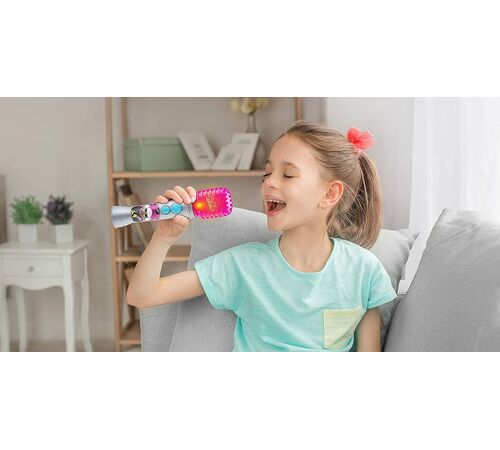 eKids LOL! Surprise Remix Ασύρματο Μικρόφωνο Karaoke για παιδιά με ενσωματωμένη μουσική, φωτισμό, Sound Effects (LL-070) (Μωβ/Ασημί)