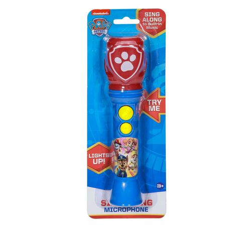 eKids Paw Patrol Ασύρματο Μικρόφωνο Karaoke για παιδιά με ενσωματωμένη μουσική, φωτισμό, Sound Effects (PW-070) (Κόκκινο/Μπλε/Κίτρινο)