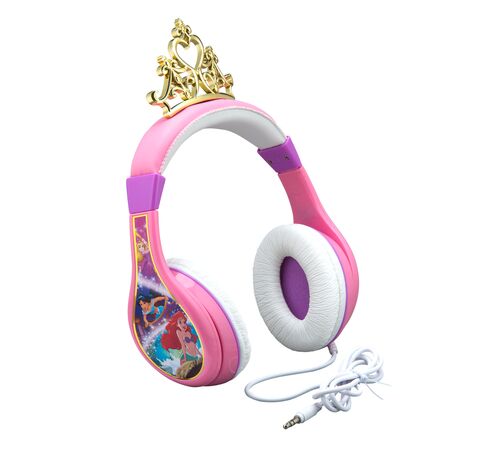 eKids Disney Princess Ενσύρματα Ακουστικά με ασφαλή μέγιστη ένταση ήχου για παιδιά και εφήβους (DP-140) (Ροζ/Μωβ/Λευκό)