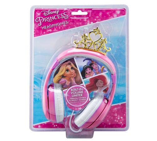 eKids Disney Princess Ενσύρματα Ακουστικά με ασφαλή μέγιστη ένταση ήχου για παιδιά και εφήβους (DP-140) (Ροζ/Μωβ/Λευκό)