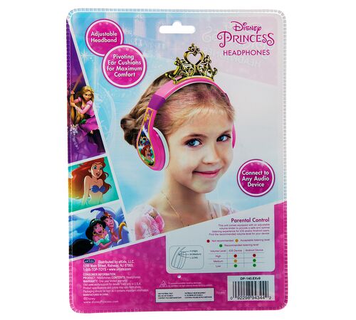 eKids Disney Princess Ενσύρματα Ακουστικά με ασφαλή μέγιστη ένταση ήχου για παιδιά και εφήβους (DP-140) (Ροζ/Μωβ/Λευκό)
