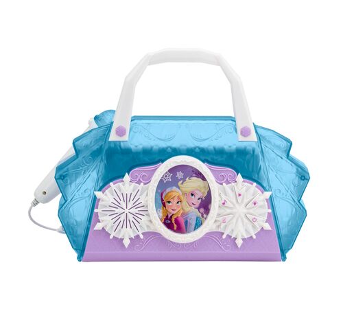 eKids Frozen 1 Light Up Boombox Karaoke & Ασύρματο Μικρόφωνο για παιδιά με ενσωματωμένη μουσική, φωτισμό, Sound Effects (FR-115)  (Γαλάζιο/Μωβ)