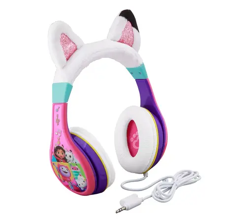 eKids Gabby's Dollhouse Ενσύρματα Ακουστικά με ασφαλή μέγιστη ένταση ήχου για παιδιά και εφήβους (GA-140) (Ροζ/Μωβ/Λευκό)