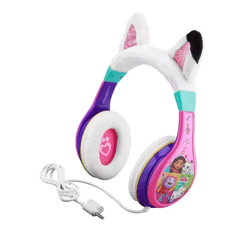 eKids Gabby's Dollhouse Ενσύρματα Ακουστικά με ασφαλή μέγιστη ένταση ήχου για παιδιά και εφήβους (GA-140) (Ροζ/Μωβ/Λευκό)