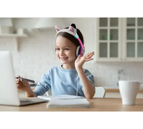 eKids Gabby's Dollhouse Ενσύρματα Ακουστικά με ασφαλή μέγιστη ένταση ήχου για παιδιά και εφήβους (GA-140) (Ροζ/Μωβ/Λευκό)