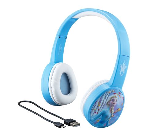eKids Frozen 2 Ασύρματα Ακουστικά με ασφαλή μέγιστη ένταση ήχου για παιδιά και εφήβους (FR-B36VM) (Γαλάζιο/Λευκό)