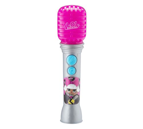 eKids LOL! Surprise Remix Ασύρματο Μικρόφωνο Karaoke για παιδιά με ενσωματωμένη μουσική, φωτισμό, Sound Effects (LL-070) (Μωβ/Ασημί)