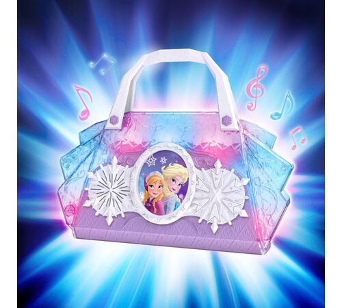 eKids Frozen 1 Light Up Boombox Karaoke & Ασύρματο Μικρόφωνο για παιδιά με ενσωματωμένη μουσική, φωτισμό, Sound Effects (FR-115)  (Γαλάζιο/Μωβ)