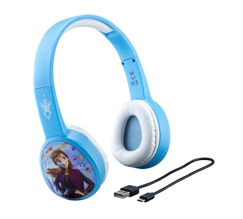 eKids Frozen 2 Ασύρματα Ακουστικά με ασφαλή μέγιστη ένταση ήχου για παιδιά και εφήβους (FR-B36VM) (Γαλάζιο/Λευκό)