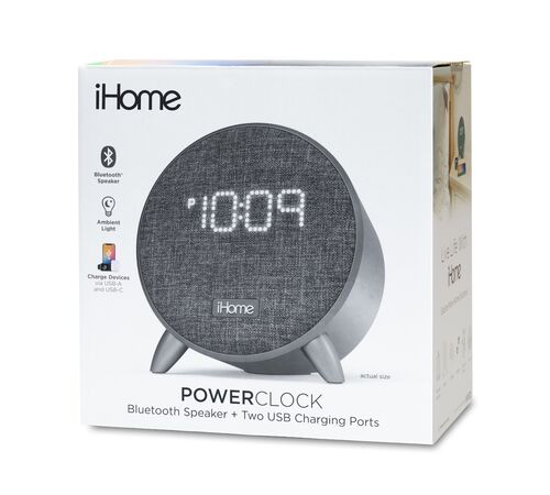 iHome iBT235 – Bluetooth ρολόι-ξυπνητηρι με νυχτερινό φωτισμό & διπλή φόρτιση USB