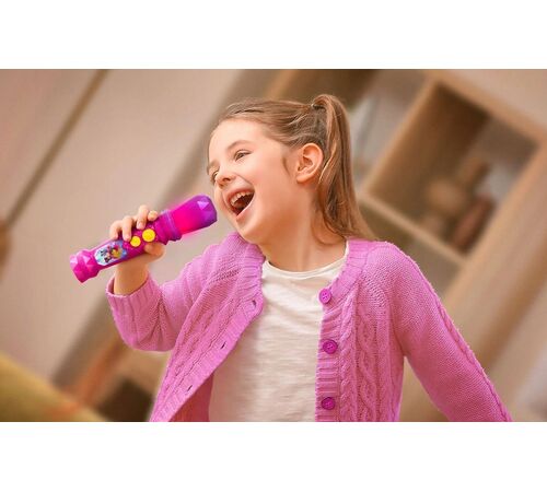 eKids Trolls Ασύρματο Μικρόφωνο Karaoke για παιδιά με ενσωματωμένη μουσική, φωτισμό, Sound Effects (TR-070v2) (Μωβ)