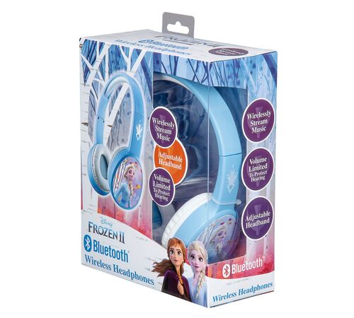 eKids Frozen 2 Ασύρματα Ακουστικά με ασφαλή μέγιστη ένταση ήχου για παιδιά και εφήβους (FR-B36VM) (Γαλάζιο/Λευκό)