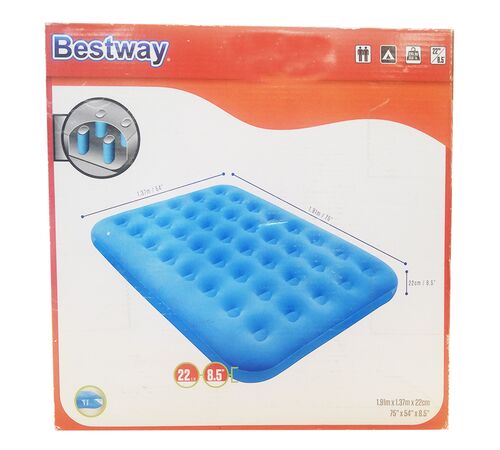 BESTWAY ΣΤΡΩΜΑ ΦΟΥΣΚΩΤΟ ΥΠΝΟΥ ΔΙΠΛΟ 1,91X1,37X22cm ΓΑΛΑΖΙΟ