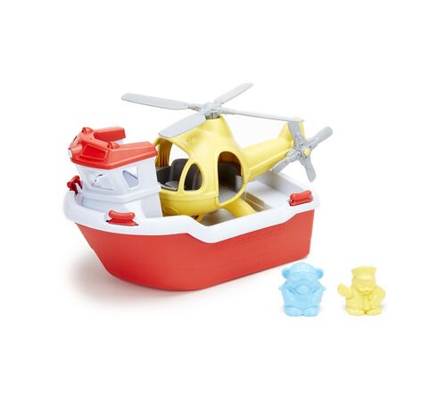 Green Toys: Rescue Boat with Helicopter (RBH1-1155) Green Toys: Rescue Boat with Helicopter (RBH1-1155)