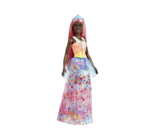 Mattel Barbie Dreamtopia: Princess Dark Skin Doll with Light-Pink Hair (HGR14)