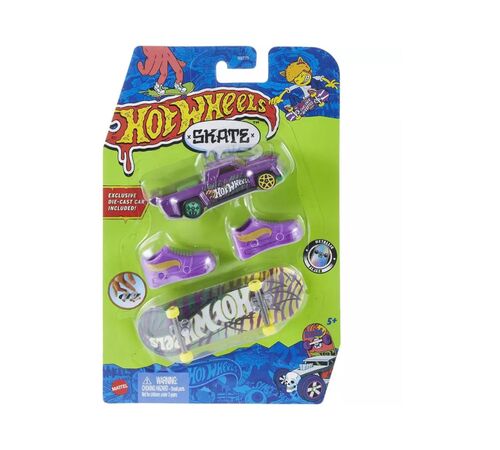 Mattel Hot Wheels: Skate - Solid Muscle &amp; Feline Risky Tony Hawk Fingerboard Set (HNG64)