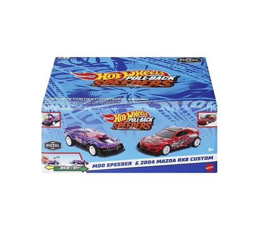 Mattel Hot Wheels: Pull-Back Speeders - Muscle and Blown &amp; Alpha Pursuit (HPR97)