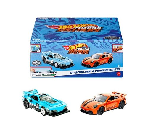 Mattel Hot Wheels: Pull-Back Speeders - Muscle and Blown &amp; Alpha Pursuit (HPR97)