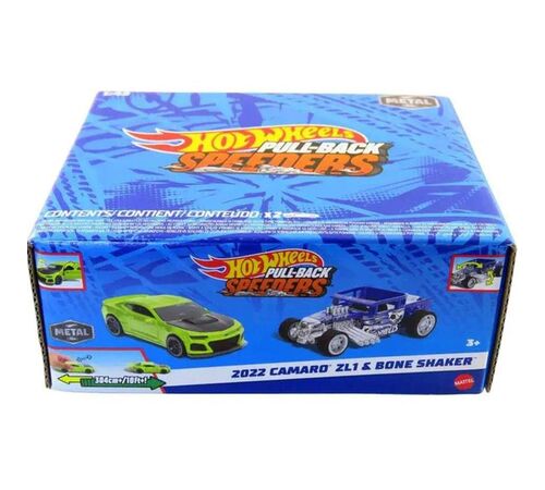 Mattel Hot Wheels: Pull-Back Speeders - 2022 Camaro ZL1 &amp; Bone Shaker (HWH56)
