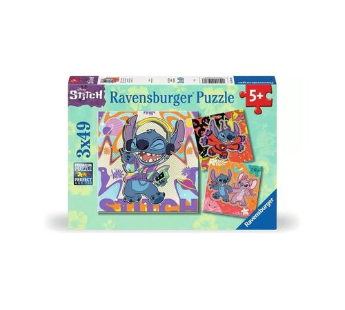 Ravensburger Puzzle Disney: Stitch - Play the Day Away (3x49pcs) (12001070)