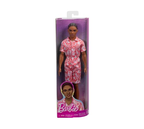 Mattel Barbie: Ken - Hawaiian Floral Jumpsuit Look with Brown Brides Hair Doll Fashionistas (HYT99)