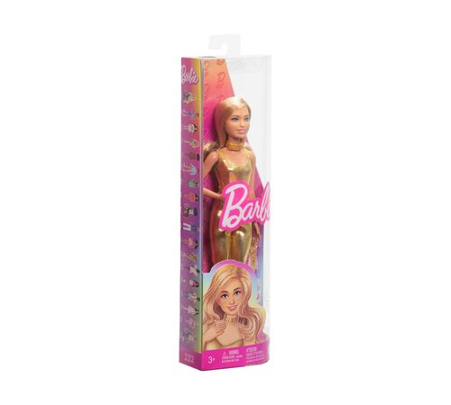 Mattel Barbie: Fashionistas - Doll with Gold Jumpsuit and Blonde Hair (HRH19)