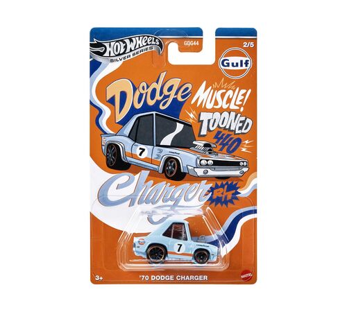 Mattel Hot Wheels: Silver Series Tooned Gulf Racing - '70 Dodge Charger (JCB63)