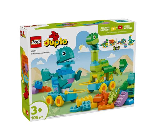 LEGO® DUPLO® Town: 3in1 Dinosaurs on Wheels (10451)
