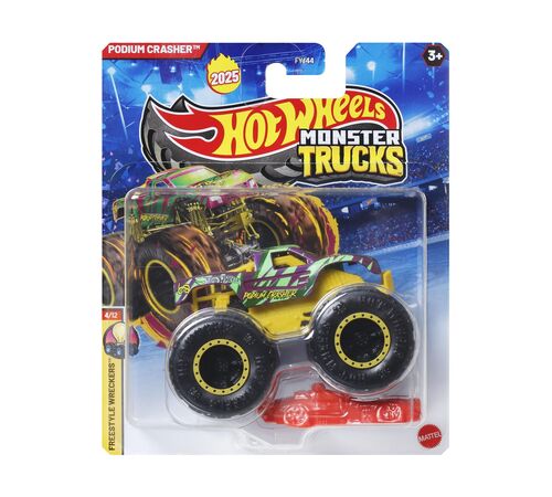 Mattel Hot Wheels: Monster Trucks Freestyle Wreckers - Podium Crasher Die-Cast Vehicle (JCF01)