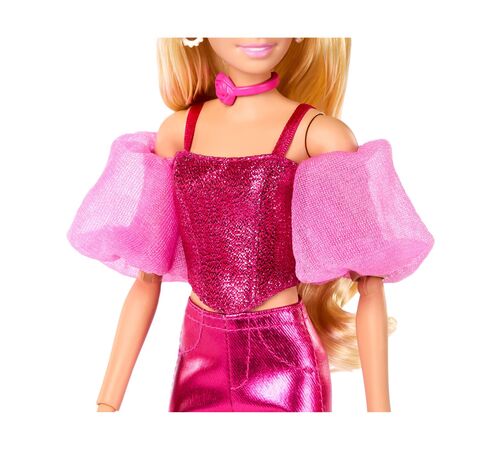 Mattel Barbie: Deluxe Style - Metallic Pink Set with Blonde Hair Doll (JFP40)