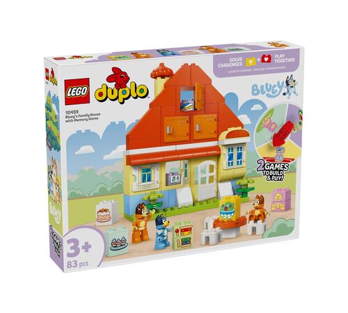LEGO® DUPLO® Bluey: Bluey’s Family House with Memory Game (10459)
