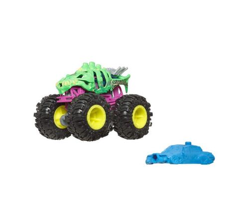 Mattel Hot Wheels Monster Trucks: Beast Bashers - Skelesaurus Die-Cast Vehicle (JDP95)