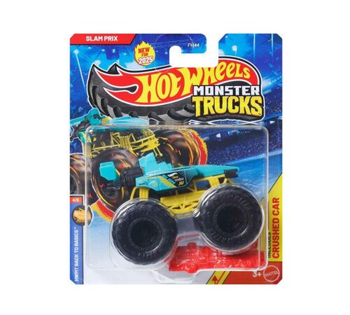 Mattel Hot Wheels: Monster Trucks Back to Basics - Slam Prix/Prix Collision 2025 Die-Cast Vehicle (JCD66)