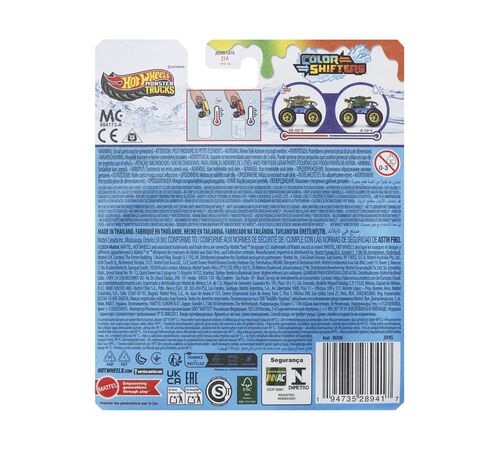 Mattel Hot Wheels Monster Trucks: Color Shifters - Invader Vehicle (JDV95)