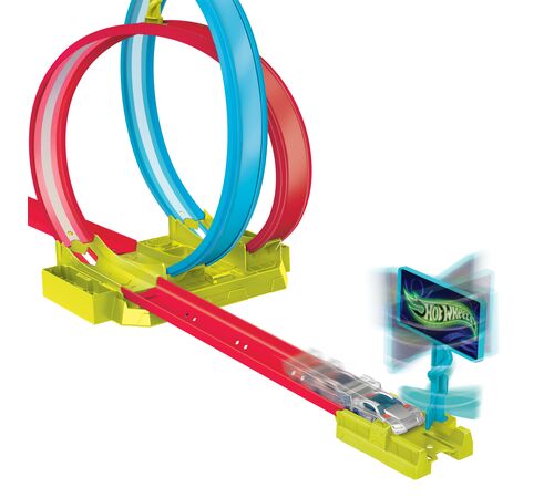 Mattel Hot Wheels Neon Speeders - Laser Stunt Slamway (HPC05)