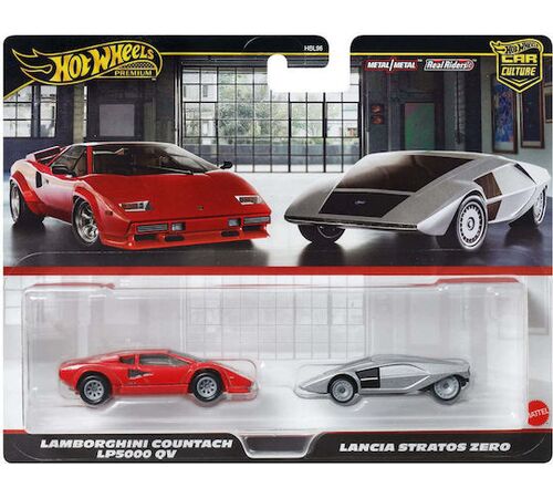 Mattel Hot Wheels®: Premium Car Culture - Lamborghini Countach LP5000 QV &amp; Lancia Stratos Zero (JBL02)