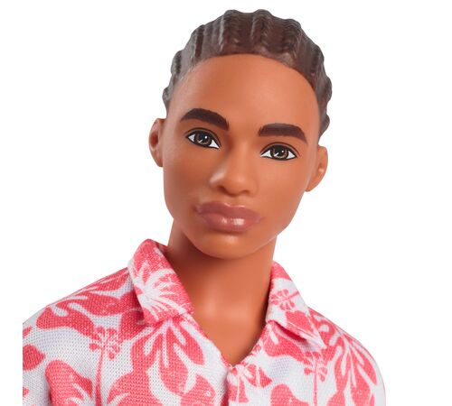 Mattel Barbie: Ken - Hawaiian Floral Jumpsuit Look with Brown Brides Hair Doll Fashionistas (HYT99)
