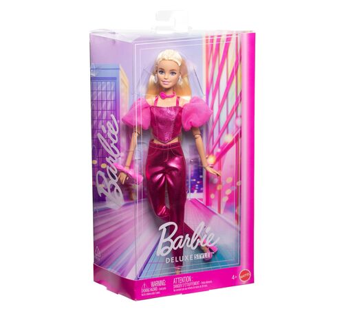 Mattel Barbie: Deluxe Style - Metallic Pink Set with Blonde Hair Doll (JFP40)