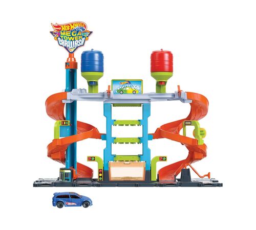 Mattel Hot Wheels City: Mega Tower Car Wash Color Shifters Playset (HDP05)
