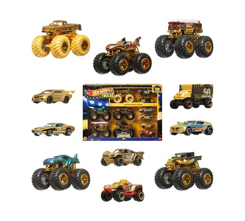 Mattel Hot Wheels: Monster Trucks - Bigfoot Trophy Champions Set of 12(JDW07) Mattel Hot Wheels: Monster Trucks - Bigfoot Trophy Champions Set of 12(JDW07)