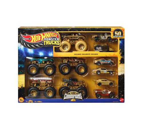 Mattel Hot Wheels: Monster Trucks - Bigfoot Trophy Champions Set of 12(JDW07) Mattel Hot Wheels: Monster Trucks - Bigfoot Trophy Champions Set of 12(JDW07)