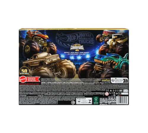 Mattel Hot Wheels: Monster Trucks - Bigfoot Trophy Champions Set of 12(JDW07) Mattel Hot Wheels: Monster Trucks - Bigfoot Trophy Champions Set of 12(JDW07)