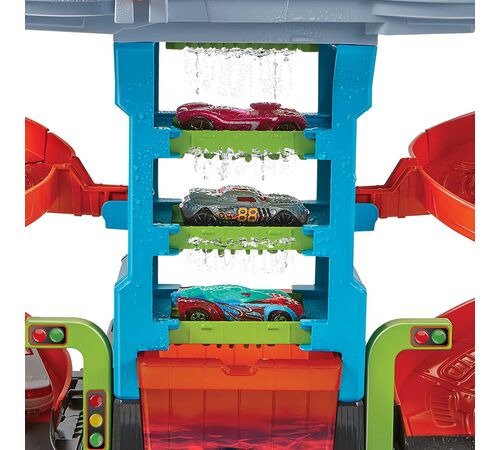 Mattel Hot Wheels City: Mega Tower Car Wash Color Shifters Playset (HDP05)