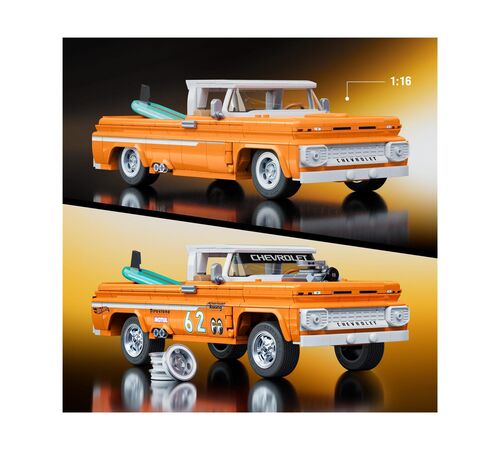 Mattel Hot Wheels: Elite Series Brick Shop - Chevrolet Custom '62 Chevy Pickup Vehicle (JFT20) Mattel Hot Wheels: Elite Series Brick Shop - Chevrolet Custom '62 Chevy Pickup Vehicle (JFT20)