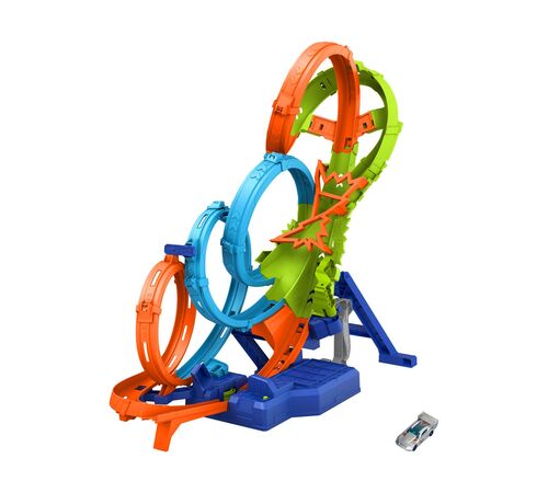 Mattel Hot Wheels: Stunt Tracks - 4-Loop Crash-Out Track Set (HXR70) Mattel Hot Wheels: Stunt Tracks - 4-Loop Crash-Out Track Set (HXR70)