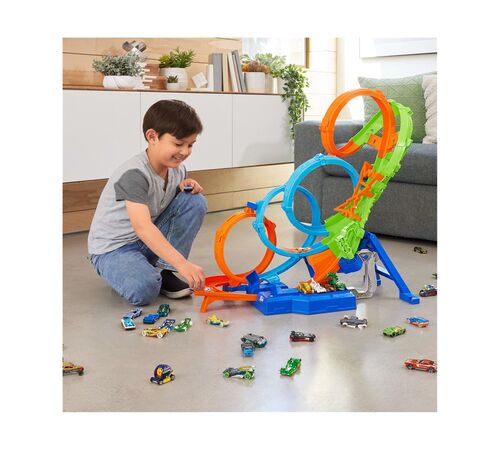 Mattel Hot Wheels: Stunt Tracks - 4-Loop Crash-Out Track Set (HXR70) Mattel Hot Wheels: Stunt Tracks - 4-Loop Crash-Out Track Set (HXR70)
